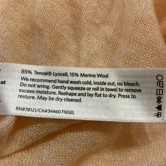 Eileen Fisher peach 🍑 sweater size M - Picture 6 of 6